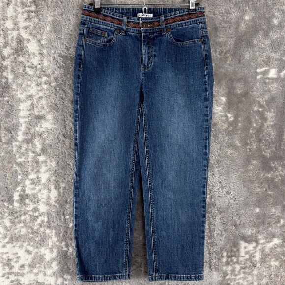 Axcess Liz Caiborne Size 4 Stretch Cotton Blend Stretch Denim Jeans Blue Pants - Picture 1 of 11